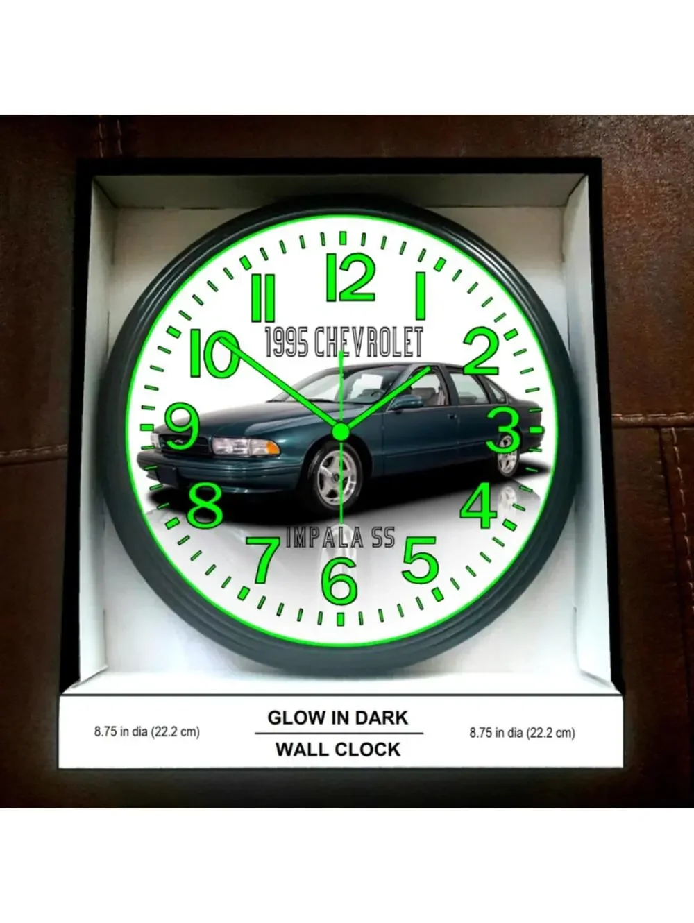 1995 Chevy Chevrolet Impala SS Super Sport Glow In The Dark Wall Clock New!